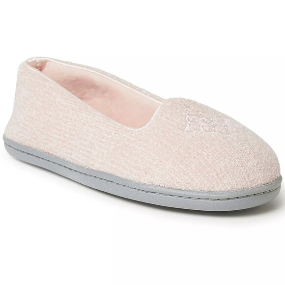 Dearfoams Rebecca Dusty Pink Chenille Closed Back House Slipper Sz M 7-8 NWT - Picture 3 of 11